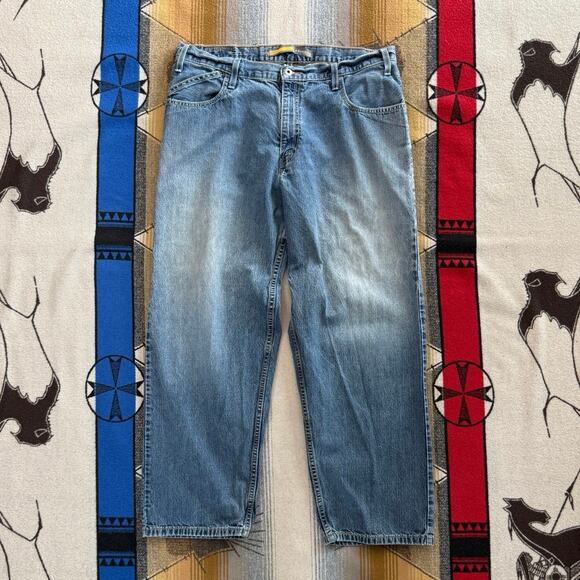 Vintage Y2K Levi’s Silvertab Baggy Denim Blue Jeans Size 36x30 Skater Grunge